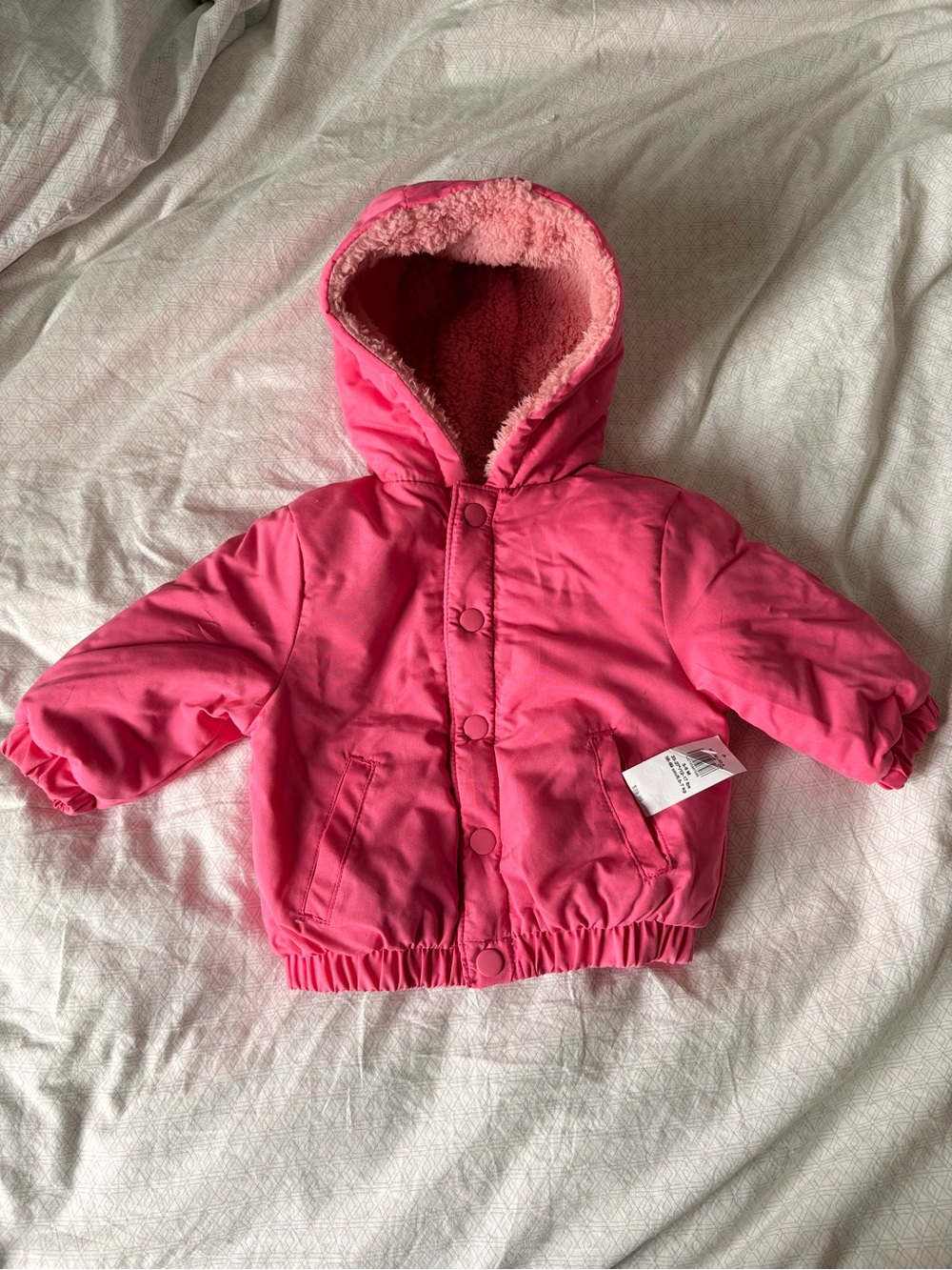 5/$15 Old Navy Pink Hooded Puffer Jacket